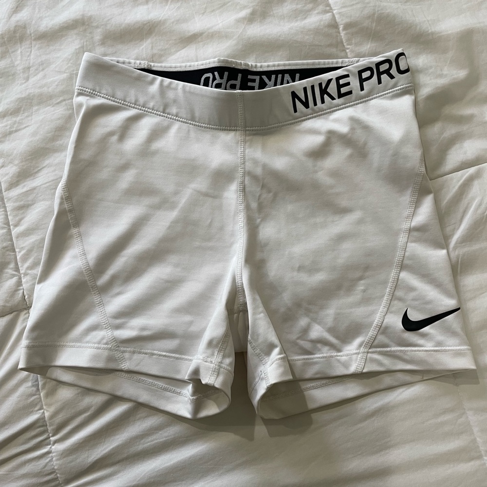 White Nike pro spandex